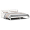 vidaXL Bed Frame without Mattress White 200x200 cm Solid Wood Pine