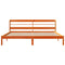 vidaXL Bed Frame with Headboard without Mattress Wax Brown 180x200 cm Super King