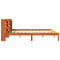 vidaXL Bed Frame with Headboard without Mattress Wax Brown 180x200 cm Super King