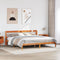 vidaXL Bed Frame with Headboard without Mattress Wax Brown 180x200 cm Super King