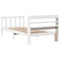 vidaXL Bed Frame without Mattress White 90x190 cm Single Solid Wood Pine