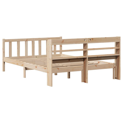 vidaXL Bed Frame without Mattress 135x190 cm Double Solid Wood Pine