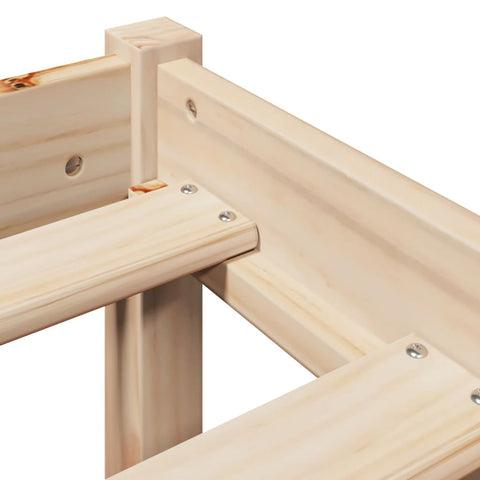 vidaXL Bed Frame without Mattress 135x190 cm Double Solid Wood Pine