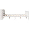 vidaXL Bed Frame without Mattress White 135x190 cm Double Solid Wood Pine