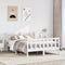 vidaXL Bed Frame without Mattress White 135x190 cm Double Solid Wood Pine