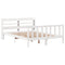 vidaXL Bed Frame without Mattress White 140x190 cm Solid Wood Pine