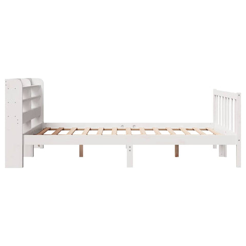 vidaXL Bed Frame without Mattress White 140x190 cm Solid Wood Pine