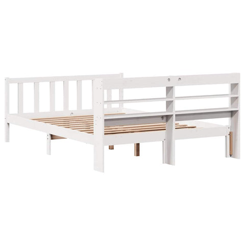 vidaXL Bed Frame without Mattress White 140x190 cm Solid Wood Pine