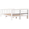 vidaXL Bed Frame without Mattress White 140x190 cm Solid Wood Pine