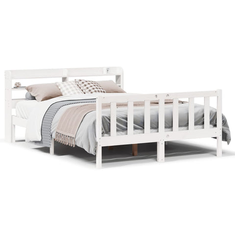 vidaXL Bed Frame without Mattress White 120x200 cm Solid Wood Pine