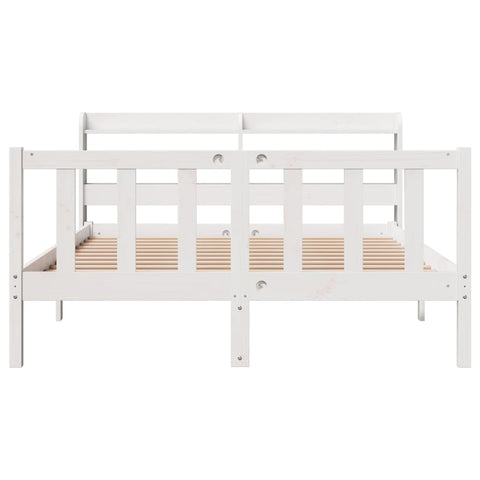 vidaXL Bed Frame without Mattress White 120x200 cm Solid Wood Pine