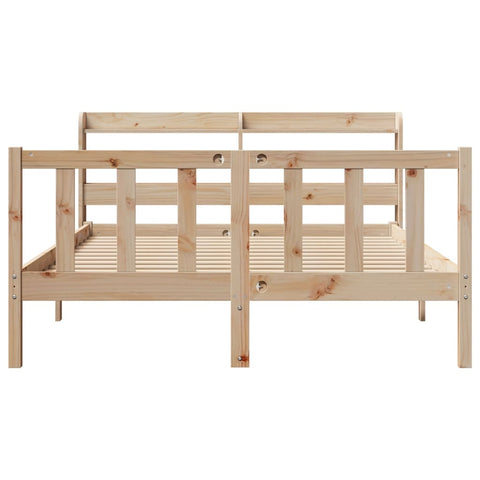 vidaXL Bed Frame without Mattress 140x200 cm Solid Wood Pine