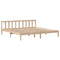 vidaXL Bed Frame without Mattress 180x200 cm Super King Solid Wood Pine