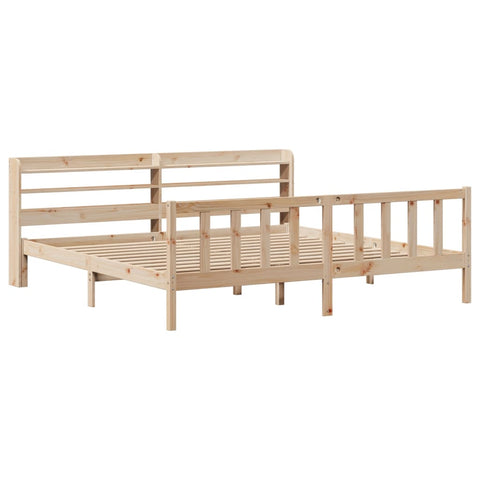vidaXL Bed Frame without Mattress 200x200 cm Solid Wood Pine