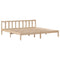vidaXL Bed Frame without Mattress 200x200 cm Solid Wood Pine