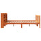 vidaXL Bed Frame with Headboard without Mattress Wax Brown 140x190 cm