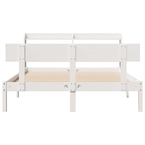 vidaXL Bed Frame without Mattress White 120x190 cm Small Double Solid Wood Pine