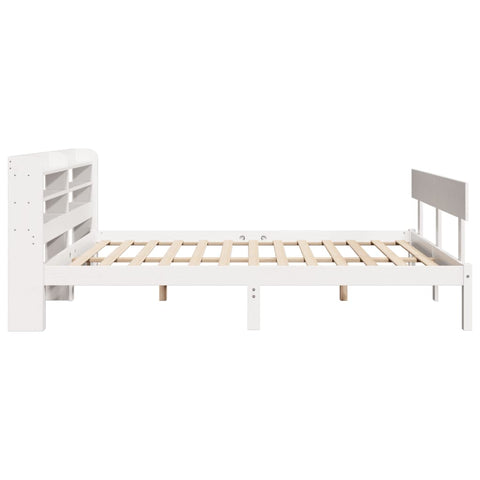 vidaXL Bed Frame without Mattress White 120x190 cm Small Double Solid Wood Pine