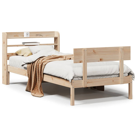 vidaXL Bed Frame without Mattress 90x200 cm Solid Wood Pine