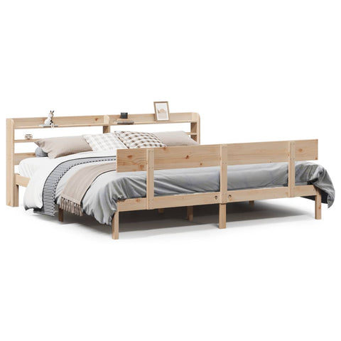 vidaXL Bed Frame without Mattress 180x200 cm Super King Solid Wood Pine