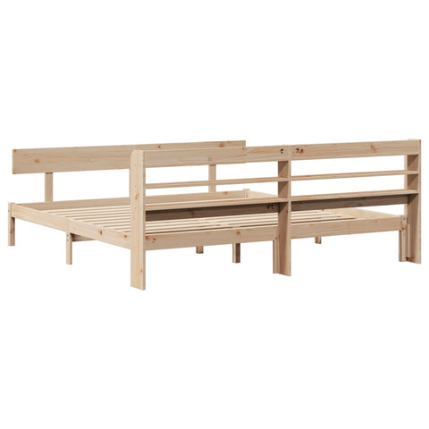 vidaXL Bed Frame without Mattress 180x200 cm Super King Solid Wood Pine