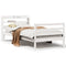 vidaXL Bed Frame with Headboard without Mattress White 90x190 cm Single