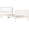 vidaXL Bed Frame with Headboard without Mattress White 90x190 cm Single