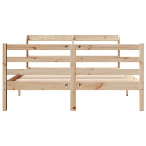 vidaXL Bed Frame with Headboard without Mattress 120x190 cm Small Double