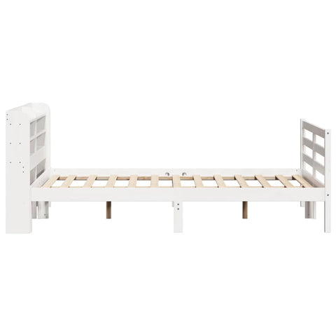 vidaXL Bed Frame with Headboard without Mattress White 120x190 cm Small Double