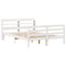 vidaXL Bed Frame with Headboard without Mattress White 140x190 cm