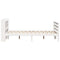 vidaXL Bed Frame with Headboard without Mattress White 140x190 cm
