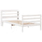 vidaXL Bed Frame with Headboard without Mattress White 100x200 cm