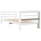 vidaXL Bed Frame with Headboard without Mattress White 100x200 cm