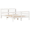 vidaXL Bed Frame with Headboard without Mattress White 120x200 cm