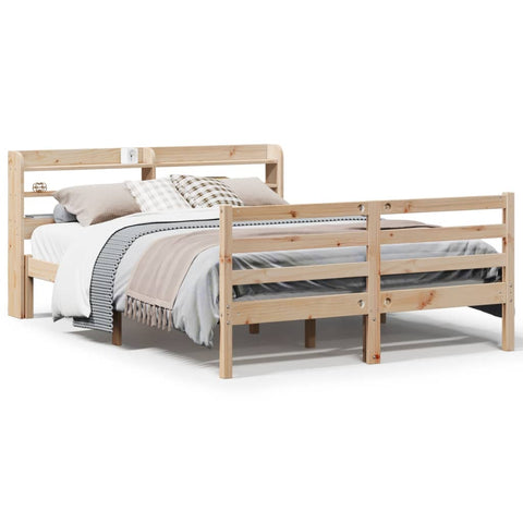 vidaXL Bed Frame with Headboard without Mattress 160x200 cm