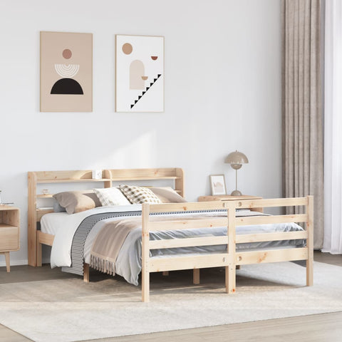 vidaXL Bed Frame with Headboard without Mattress 160x200 cm