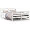vidaXL Bed Frame with Headboard without Mattress White 160x200 cm