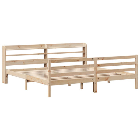 vidaXL Bed Frame with Headboard without Mattress 180x200 cm Super King