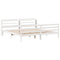 vidaXL Bed Frame with Headboard without Mattress White 180x200 cm Super King