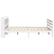 vidaXL Bed Frame with Headboard without Mattress White 180x200 cm Super King