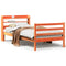vidaXL Bed Frame without Mattress Wax Brown 100x200 cm Solid Wood Pine