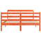 vidaXL Bed Frame without Mattress Wax Brown 120x200 cm Solid Wood Pine