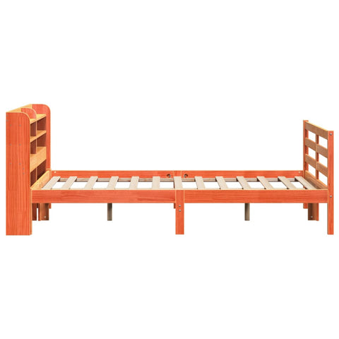 vidaXL Bed Frame without Mattress Wax Brown 160x200 cm Solid Wood Pine