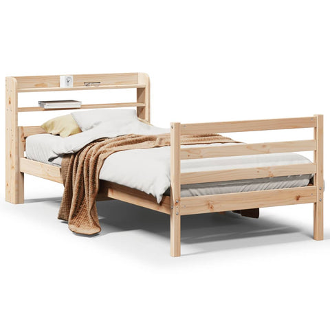 vidaXL Bed Frame with Headboard without Mattress 90x200 cm