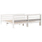 vidaXL Bed Frame with Headboard without Mattress White 200x200 cm