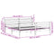vidaXL Bed Frame with Headboard without Mattress White 200x200 cm