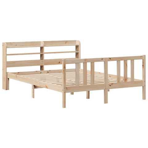 vidaXL Bed Frame with Headboard without Mattress 135x190 cm Double