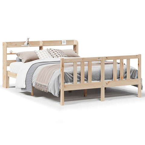 vidaXL Bed Frame with Headboard without Mattress 120x200 cm