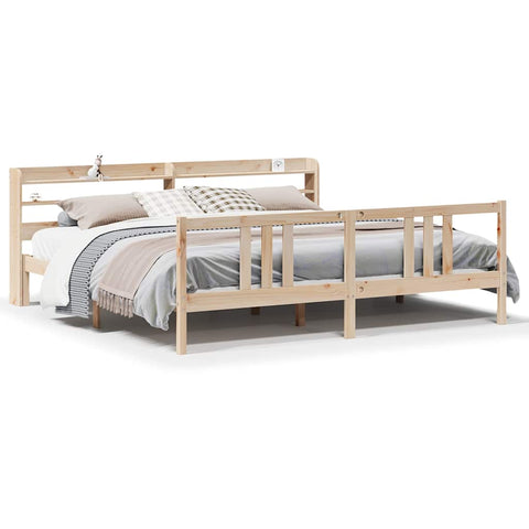 vidaXL Bed Frame with Headboard without Mattress 180x200 cm Super King