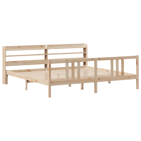 vidaXL Bed Frame with Headboard without Mattress 180x200 cm Super King
